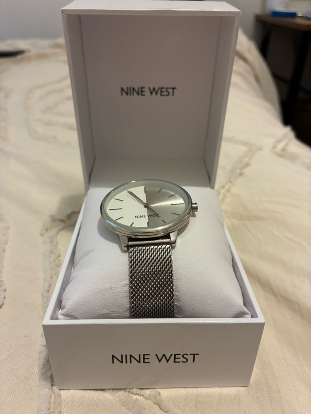 Nine West Women’s Silver Mesh Watch